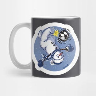 Snowman Bicycle Kick Mug